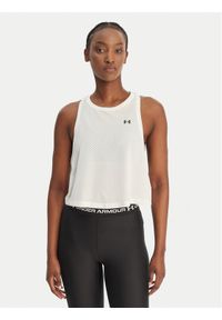 Under Armour T-Shirt Motion 6011229 Biały Slim Fit. Kolor: biały. Materiał: syntetyk #1