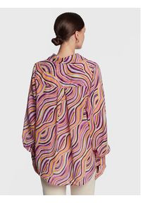 Billabong Koszula Swell EBJWT00102 Fioletowy Oversize. Kolor: fioletowy. Materiał: bawełna #5