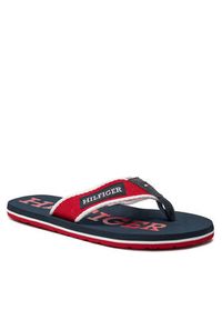 TOMMY HILFIGER - Tommy Hilfiger Japonki Patch Hilfiger Beach Sandal FM0FM05024 Czerwony. Kolor: czerwony #4