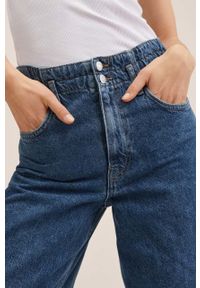 mango - Mango jeansy Marcela damskie high waist. Stan: podwyższony. Kolor: turkusowy
