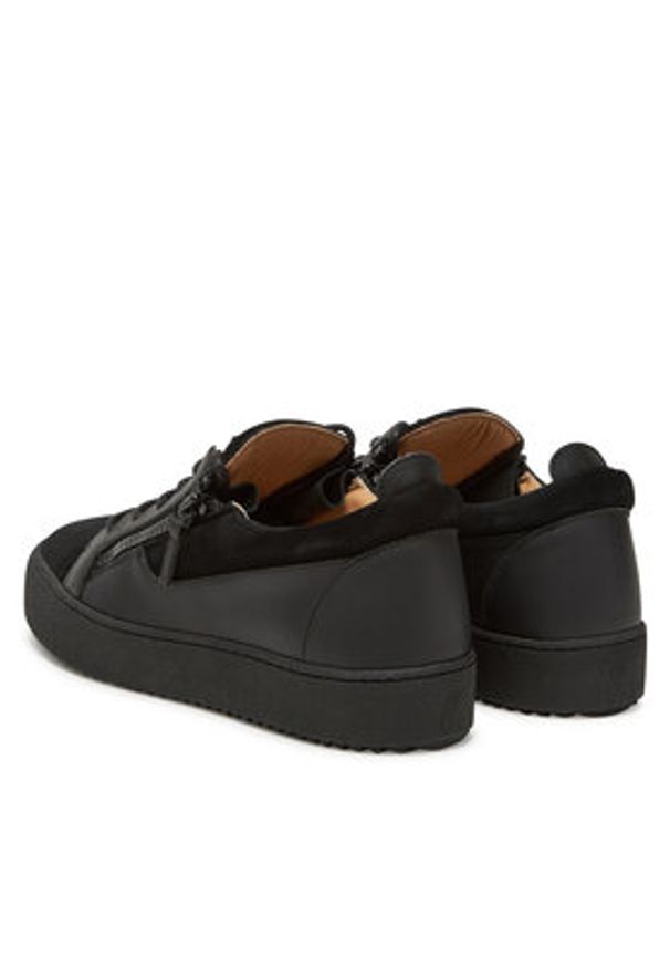 Giuseppe Zanotti - GIUSEPPE ZANOTTI Sneakersy RU40037/001 Czarny. Kolor: czarny. Materiał: skóra, zamsz