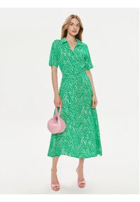 JDY Sukienka koszulowa Starr 15320702 Zielony Regular Fit. Kolor: zielony. Materiał: wiskoza. Typ sukienki: koszulowe #4