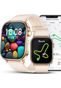 JG Smart - Smartwatch Zegarek Damski GPS Wodoodporny Rozmowy Sport Tętno Polskie Menu. Rodzaj zegarka: smartwatch. Styl: sportowy