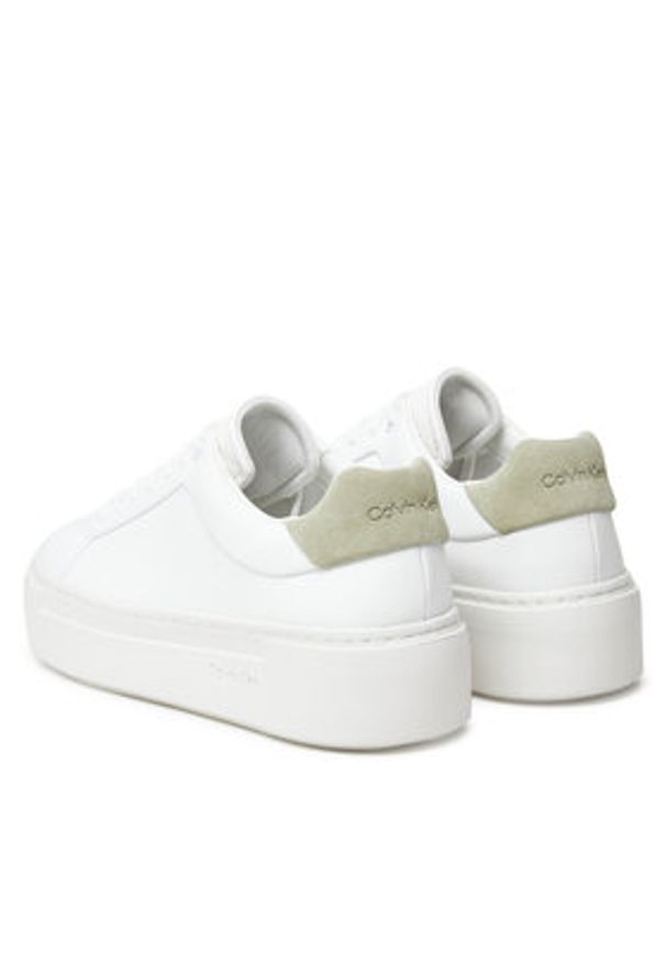 Calvin Klein Sneakersy Ff Cupsole Lace Up Lth HW0HW02570 Biały. Kolor: biały. Materiał: skóra