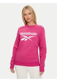 Reebok Bluza Identity Big Logo Fleece Crew 100075949 Różowy Regular Fit. Kolor: różowy. Materiał: syntetyk, bawełna