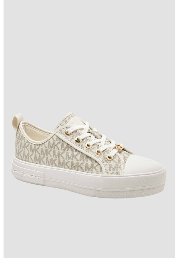 Michael Kors - MICHAEL KORS Białe logowane trampki damskie, Rozmiar 41. Okazja: na co dzień. Kolor: biały. Styl: klasyczny, casual, elegancki