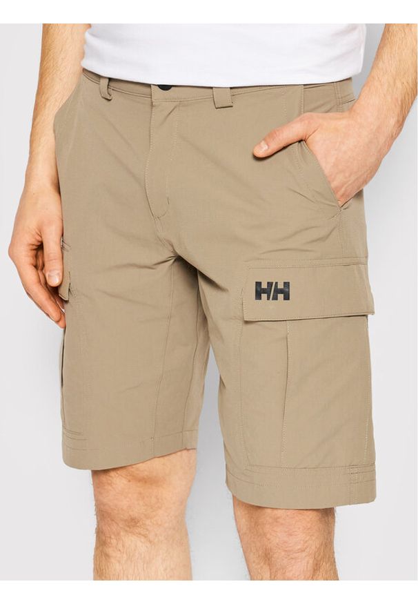 Helly Hansen Szorty sportowe HH QD Cargo 54154 Beżowy Regular Fit. Kolor: beżowy. Materiał: syntetyk. Styl: sportowy