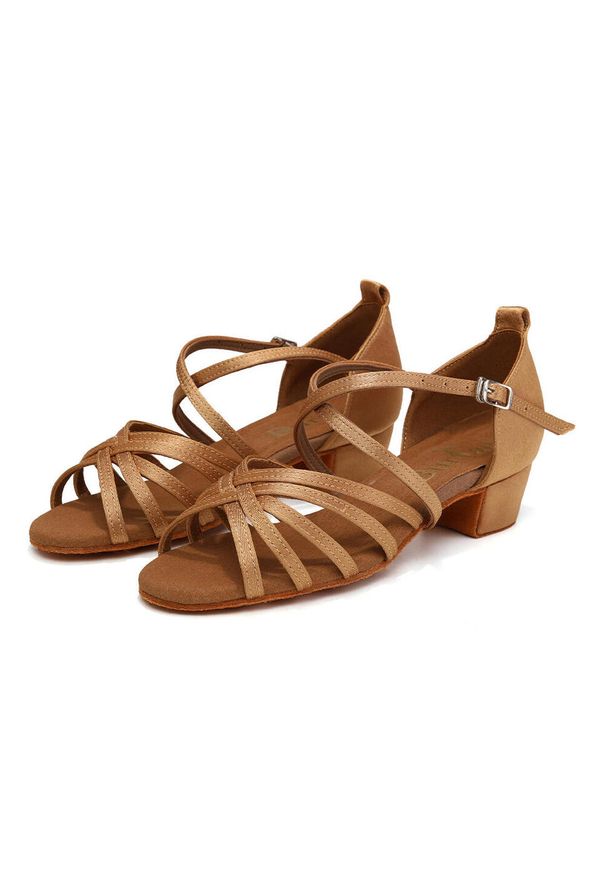 BURTAN - Buty damskie do tańca towarzyskiego i salsy Burtan Havana 3,5 cm. Kolor: brązowy. Sport: taniec
