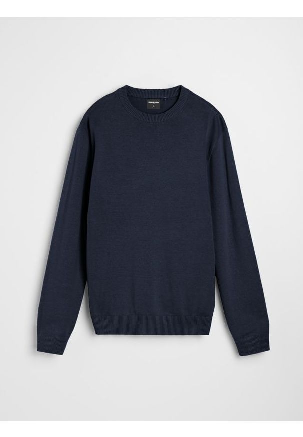 Sinsay - Sweter z długim rękawem - granatowy. Kolor: niebieski. Długość rękawa: długi rękaw. Długość: długie