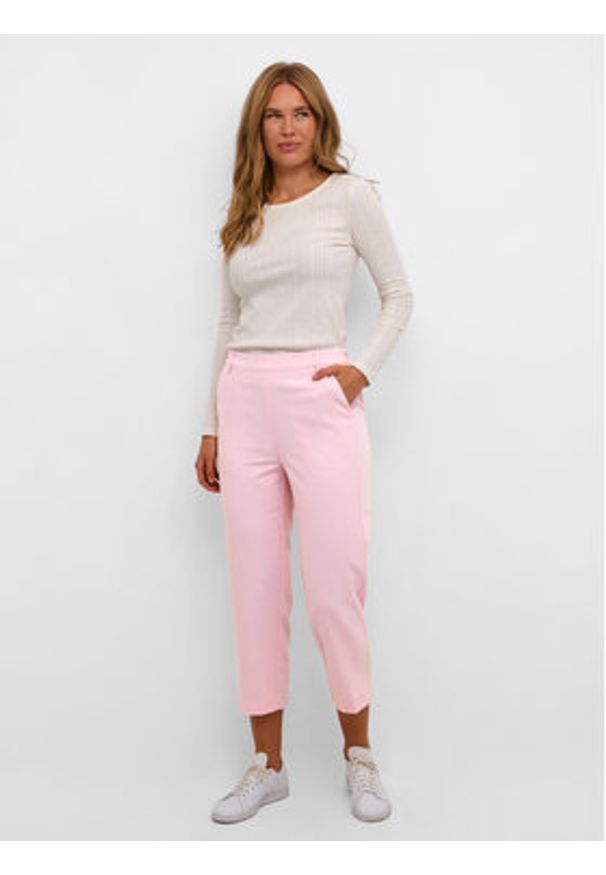 Kaffe Spodnie materiałowe Sakura 10506127 Różowy Relaxed Fit. Kolor: różowy. Materiał: syntetyk