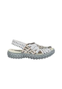 Rock Spring - Sandały Rock Dakota Rose Platinum 032055, Szary, Materiał - 36. Zapięcie: pasek. Kolor: szary. Materiał: tkanina. Wzór: paski. Sezon: lato. Styl: rockowy #1