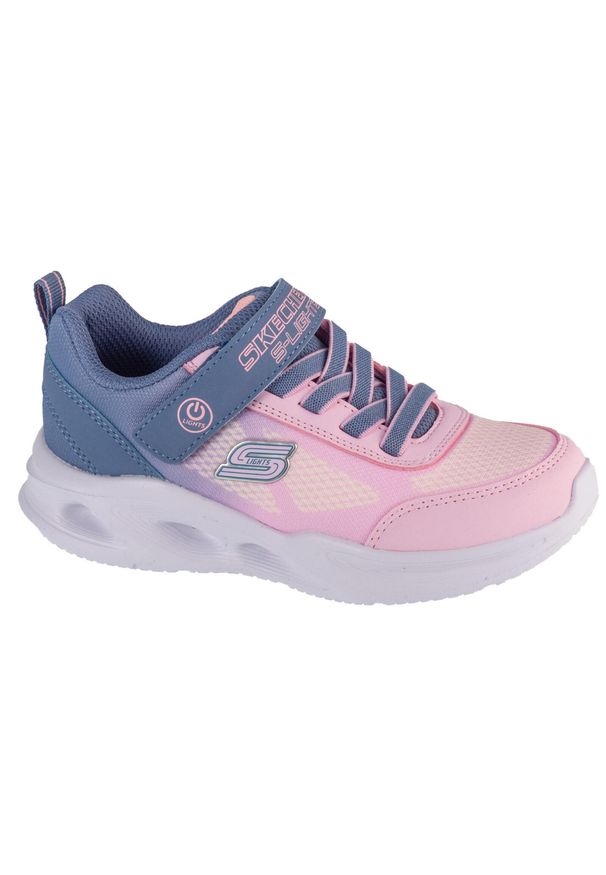 skechers - Buty sportowe Sneakersy dziewczęce, Sola Glow - Ombre Deluxe. Okazja: na co dzień. Kolor: różowy. Model: Skechers Sport. Sport: turystyka piesza