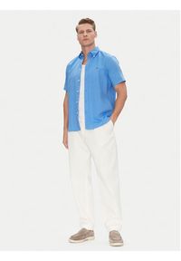 TOMMY HILFIGER - Tommy Hilfiger Koszula MW0MW40703 Niebieski Regular Fit. Kolor: niebieski. Materiał: len, bawełna #5