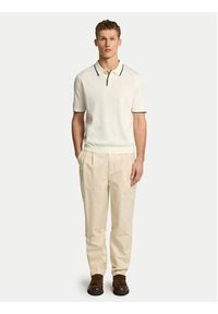 Selected Homme Sweter 16096391 Beżowy Regular Fit. Kolor: beżowy. Materiał: len, bawełna #3