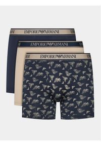 Komplet 3 par bokserek Emporio Armani Underwear. Kolor: beżowy