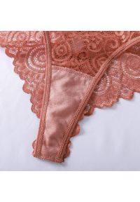 Intica - Koronkowe brazyliany subtelne i dopasowane Vinaldina. Kolor: beżowy. Materiał: koronka. Wzór: koronka #6