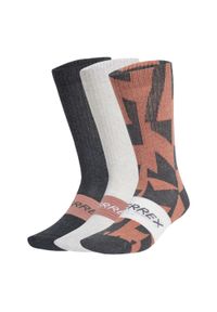 Adidas - Skarpety Terrex Multi 3 Pack. Kolor: szary, biały, wielokolorowy, różowy. Materiał: materiał, bawełna. Sport: turystyka piesza