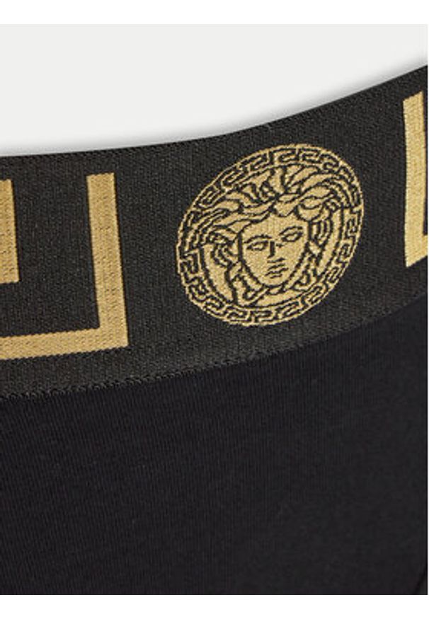 VERSACE - Versace Stringi AUD01042 1A10011 Czarny. Kolor: czarny. Materiał: bawełna
