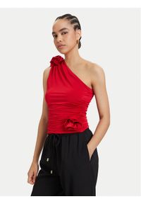 ACCESS FASHION Top 63-2019-326 Czerwony Slim Fit. Kolor: czerwony. Materiał: syntetyk #1