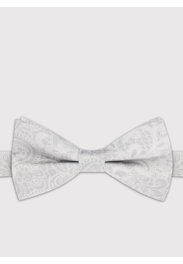Pako Lorente - PAKO LORENTE - Jedwabna szara mucha męska. Okazja: na ślub cywilny, na wesele, na imprezę. Kolor: szary. Materiał: jedwab. Styl: elegancki