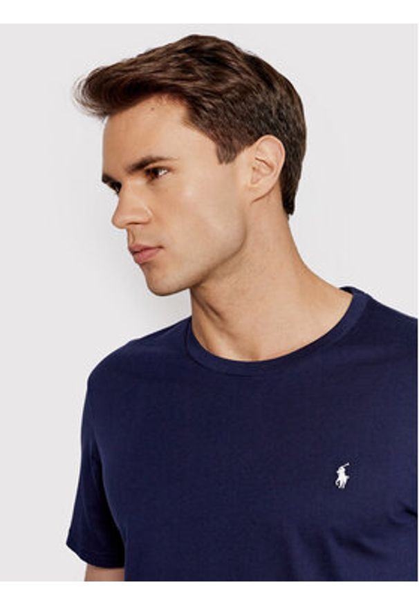 Polo Ralph Lauren T-Shirt Sle 714844756002 Granatowy Regular Fit. Typ kołnierza: polo. Kolor: niebieski. Materiał: bawełna
