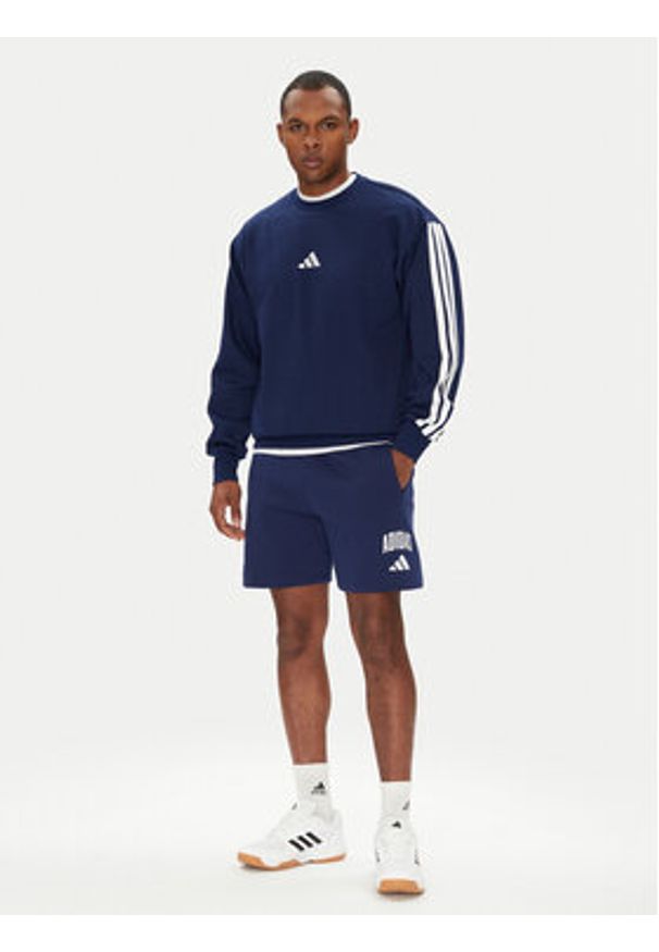 Adidas - adidas Szorty sportowe Collegiate JM1728 Niebieski Regular Fit. Kolor: niebieski. Materiał: bawełna. Styl: sportowy