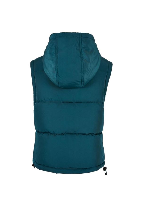 Urban Classics - Pikowana Kamizelka Damska Z Recyklingu Twill. Kolor: zielony, niebieski, wielokolorowy. Sport: turystyka piesza