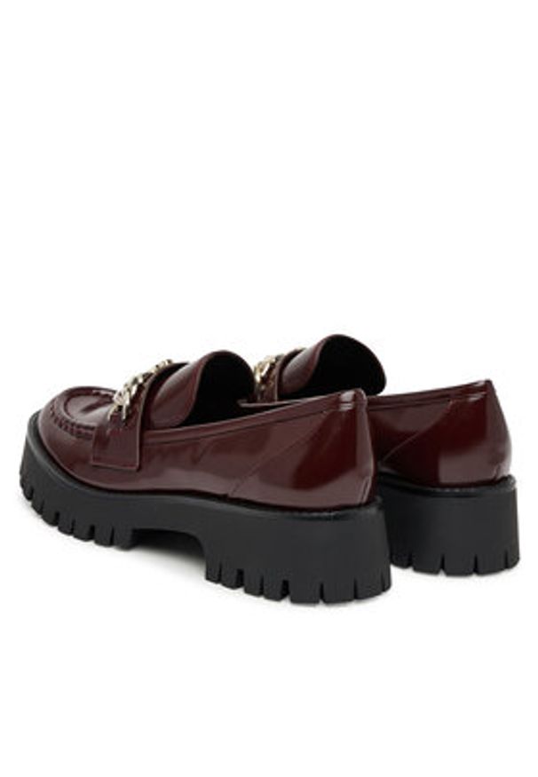Guess Loafersy FLPALR ELE14 Bordowy. Kolor: czerwony. Materiał: skóra