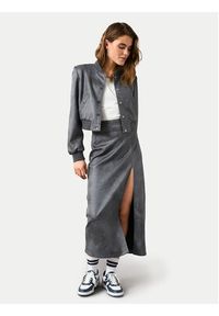 only - ONLY Spódnica z imitacji skóry Paris 15330036 Szary Regular Fit. Kolor: szary. Materiał: skóra #6