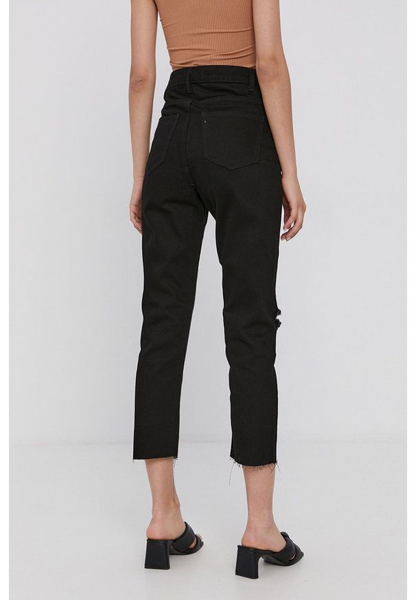 Brave Soul Jeansy Seba damskie high waist. Stan: podwyższony. Kolor: czarny