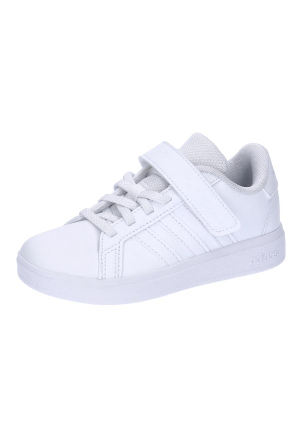 Adidas - Buty adidas Grand Court 2.0 Białe Dziecięce. Okazja: na co dzień. Kolor: biały. Materiał: syntetyk. Sport: turystyka piesza