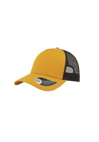 ATLANTIS - 5panelowa Czapka Trucker Rapper Cotton. Kolor: czarny, wielokolorowy, żółty