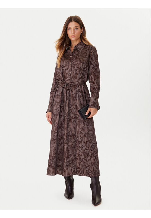 JOOP! Sukienka koszulowa 58 JW243D268 30049375 Beżowy Regular Fit. Kolor: beżowy. Materiał: syntetyk. Typ sukienki: koszulowe