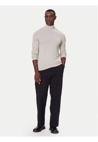 Karl Lagerfeld - KARL LAGERFELD Golf 655058 554399 Beżowy Regular Fit. Typ kołnierza: golf. Kolor: beżowy. Materiał: wełna #3