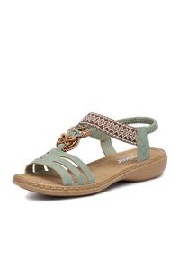 Rieker Sandały CEO-61855-52 Zielony jasny. Kolor: zielony. Materiał: skóra #7