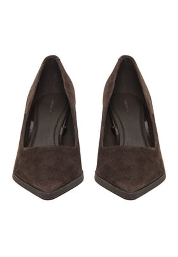 Gino Rossi - GINO ROSSI Szpilki EO-INTI-2635-1 Brązowy. Kolor: brązowy. Materiał: zamsz, skóra. Obcas: na szpilce