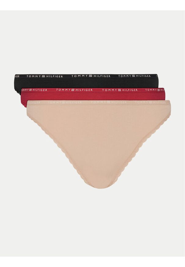 TOMMY HILFIGER - Tommy Hilfiger Komplet 3 par fig klasycznych UW0UW05953 Kolorowy. Materiał: bawełna. Wzór: kolorowy