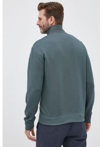 Armani Exchange bluza męska kolor zielony gładka. Okazja: na co dzień. Kolor: zielony. Wzór: gładki. Styl: casual