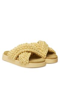 Inuikii Klapki Woven 70104-105 Żółty. Kolor: żółty. Materiał: materiał #6