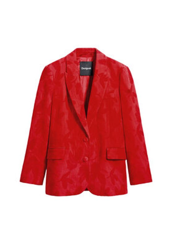 Desigual Marynarka Misuri 25SWEW18 Czerwony Regular Fit. Kolor: czerwony. Materiał: bawełna
