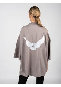 Yeezy Gap Engineered by Balenciaga - Yeezy Gap Engineered By Balenciaga T-Shirt "Dove" | 719615 TMVQ2 | Mężczyzna | Szary. Kolor: szary. Materiał: bawełna. Wzór: nadruk #7