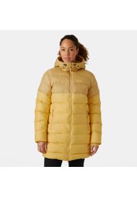 Damska długa kurtka Helly Hansen Active. Okazja: na co dzień. Kolor: żółty, beżowy, wielokolorowy. Materiał: puch. Długość: długie. Styl: casual #1
