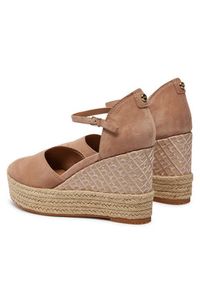 BOSS - Boss Espadryle Madeira Wedge Sdcveb 50516717 Brązowy. Kolor: brązowy. Materiał: skóra, zamsz