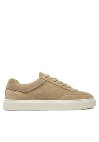 Calvin Klein Sneakersy Lace Up Suede HM0HM01792 Beżowy. Kolor: beżowy. Materiał: zamsz, skóra