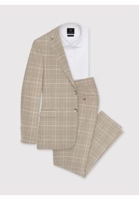 Pako Lorente - PAKO LORENTE – Beżowa marynarka męska w kratę. Kolor: beżowy. Materiał: elastan, wiskoza, poliester. Styl: boho #7