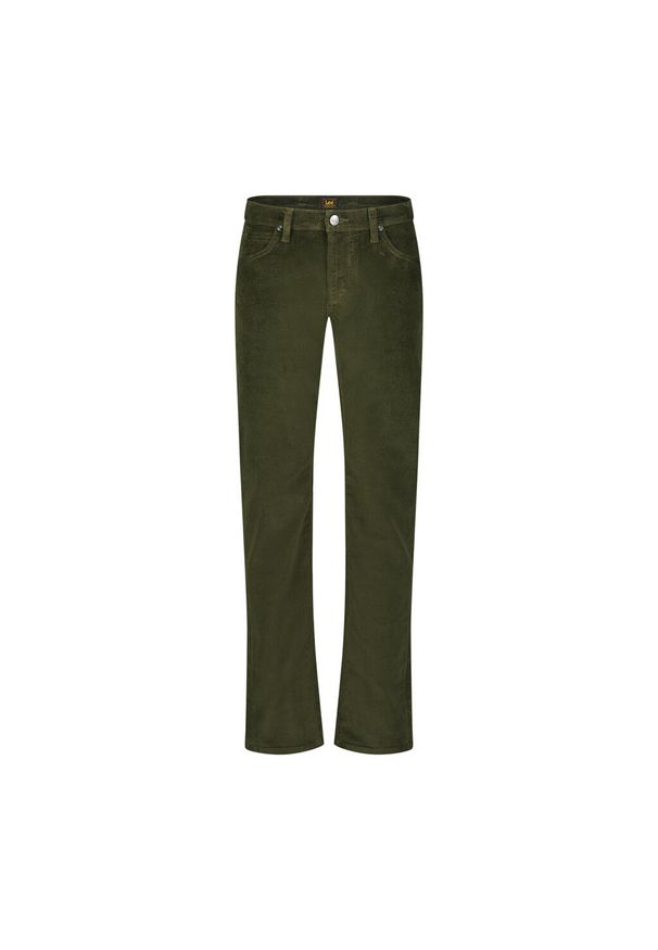 Lee - LEE MĘSKIE SPODNIE MATERIAŁOWE SZTRUKSOWE SZTRUKS DAREN ZIP FLY OLIVE NIGHT 112355816 L707016192. Materiał: materiał, sztruks