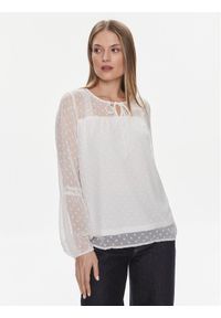 Vila Bluzka Edee 14079577 Biały Regular Fit. Kolor: biały. Materiał: syntetyk #1