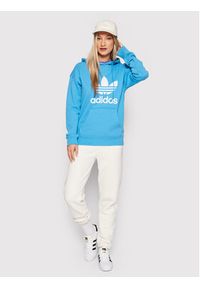 Adidas - adidas Bluza adicolor Trefoil HE6952 Niebieski Regular Fit. Kolor: niebieski. Materiał: bawełna