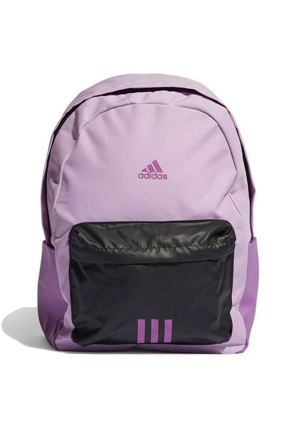 Adidas - Plecak adidas Classic Badge Of Sport 3 Stripes HM9147 - fioletowy. Kolor: fioletowy. Materiał: materiał. Styl: sportowy