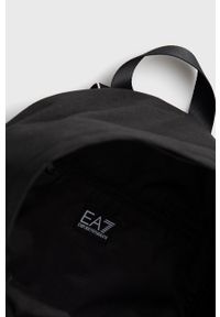 EA7 Emporio Armani Plecak męski kolor czarny duży z aplikacją. Kolor: czarny. Wzór: aplikacja #4